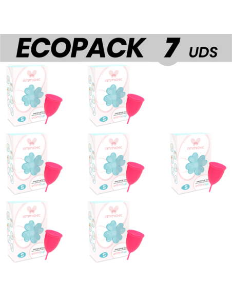 ECOPACK 7 UNITS - INTIMICHIC MEDICAL SILICONE MENSTRUAL CUP S