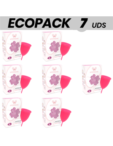 ECOPACK 7 UNITS - INTIMICHIC MEDICAL SILICONE MENSTRUAL CUP L