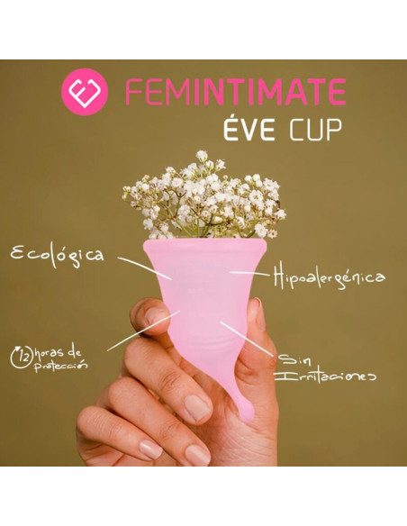 FEMINTIMATE - EVE NEW SILICONE MENSTRUAL CUP - SIZE M