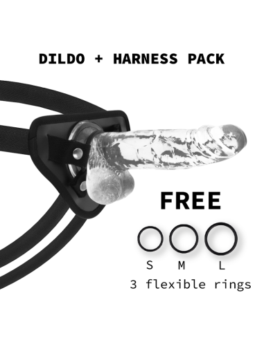 X RAY - HARNESS CLEAR COCK WITH BALLS 20 CM -O- 4.5 CM