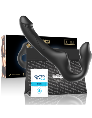 IBIZA - REMOTE CONTROL STRAPLESS VIBRATOR 3 MOTORS 1000 COMBINATIONS.