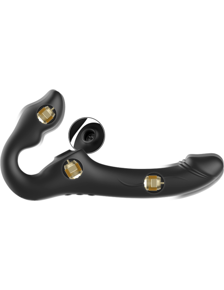 IBIZA - REMOTE CONTROL STRAPLESS VIBRATOR 3 MOTORS 1000 COMBINATIONS.