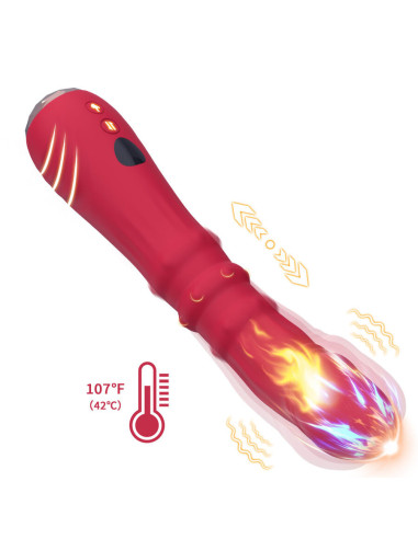 ARMONY - THERMO-ADJUSTABLE POINT A STIMULATOR VIBRATOR DILDO RED