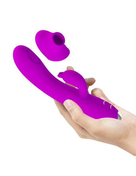 PRETTY LOVE - REGINA RECHARGEABLE VIBRATOR-SUCTION GEL PURPLE