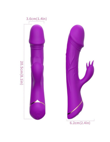 ARMONY - DILDO VIBRUOJAMAS TRIUŠIO SILIKONINIS VIOLETINIS
