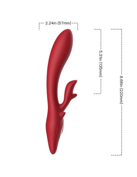 ARMONY - ELK VIBRATOR RABBIT CURVED RED