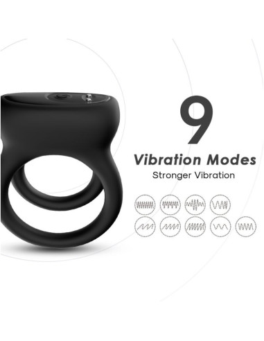 ARMONY - DOUBLE RING VIBRATOR BLACK