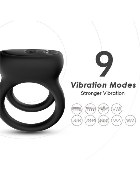 ARMONY - DOUBLE RING VIBRATOR BLACK