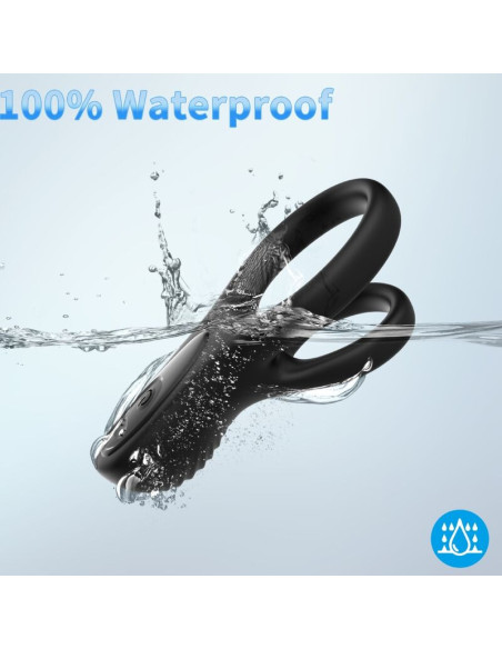 ARMONY - Dvigubo žiedo vibratorius, juodas