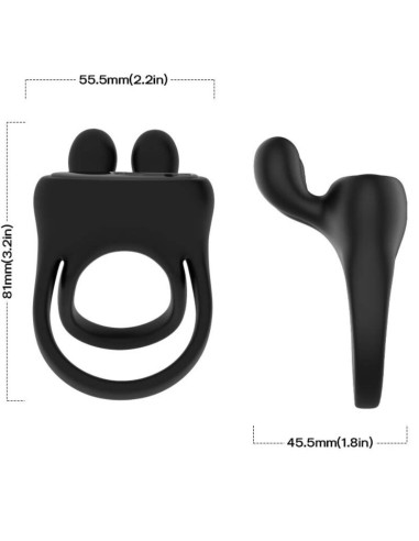 ARMONY - RING VIBRATOR RABBIT BLACK