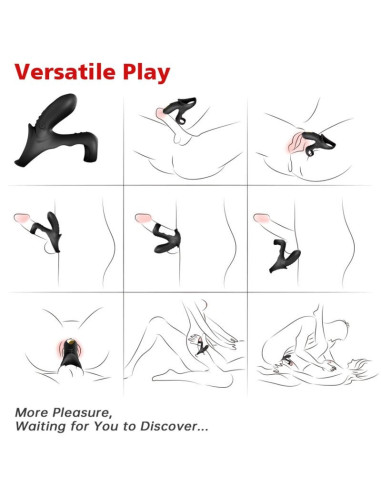 ARMONY - RANGER DOUBLE VIBRATOR RING FOR COUPLES BLACK