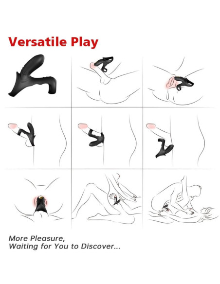 ARMONY - RANGER DOUBLE VIBRATOR RING FOR COUPLES BLACK