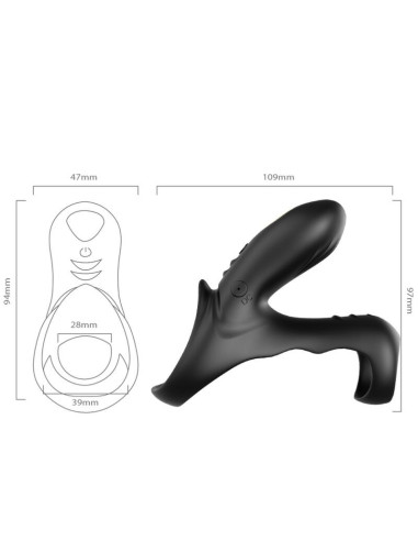 ARMONY - RANGER DOUBLE VIBRATOR RING FOR COUPLES BLACK