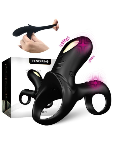 ARMONY - RANGER DOUBLE VIBRATOR RING FOR COUPLES BLACK