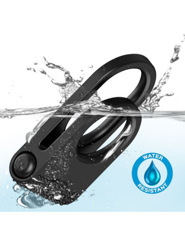 ARMONY - TWINS DOUBLE VIBRATOR RING FOR COUPLES BLACK