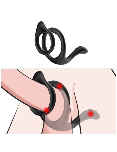 ARMONY - TAIL DOUBLE ANAL RING BLACK