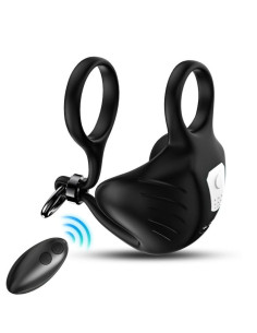 ARMONY - MANTA SCROTUM VIBRATOR RING REMOTE CONTROL BLACK