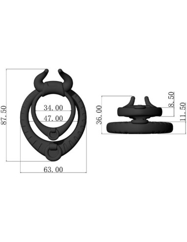 ARMONY - BULLS PASION RING BLACK