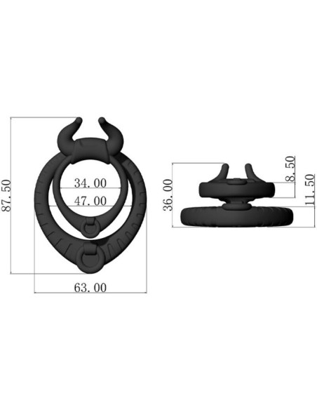 ARMONY - BULLS PASION RING BLACK