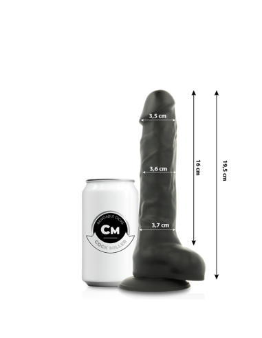 COCK MILLER - DILDO REALISTIC SILICONE DENSITY ARTICULABLE BLACK 19.5 CM