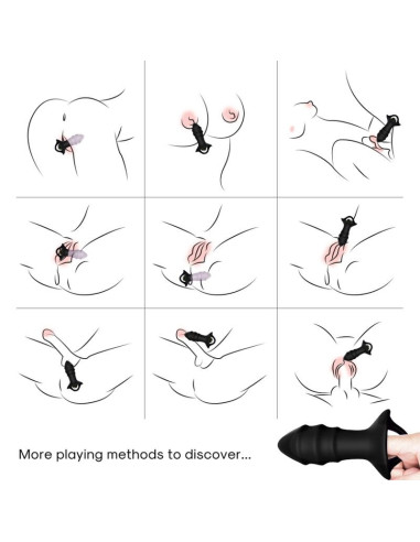 ARMONY - KYLIN FINGER VIBRATOR and ANAL PLUG REMOTE CONTROL BLACK