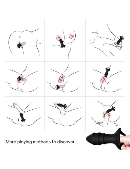 ARMONY - KYLIN FINGER VIBRATOR and ANAL PLUG REMOTE CONTROL BLACK