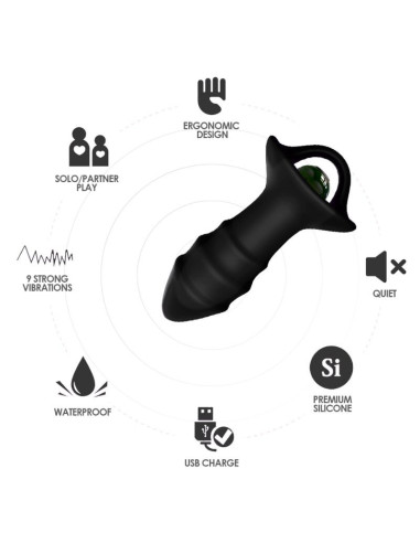 ARMONY - KYLIN FINGER VIBRATOR and ANAL PLUG REMOTE CONTROL BLACK
