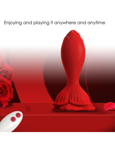 ARMONY - PINK VIBRATOR and ANAL PLUG SMALL REMOTE CONTROL RED