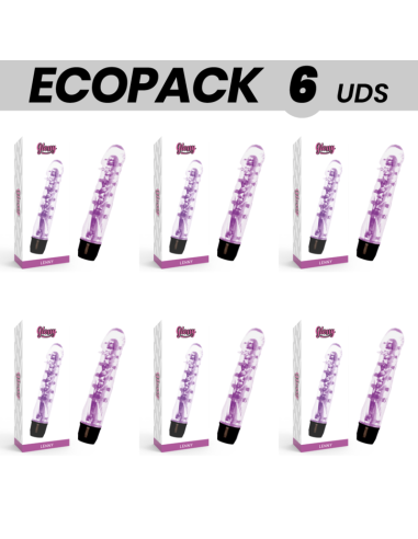 ECOPACK 6 UNITS - GLOSSY LENNY VIBRATOR PURPLE