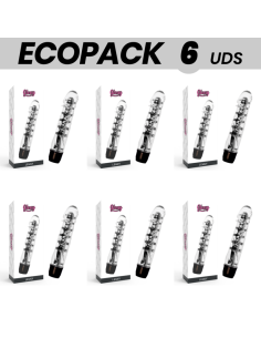 ECOPACK 6 VIENETŲ - GLOSSY LENNY VIBRATORIUS JUODAS