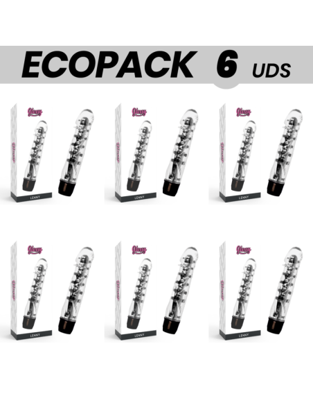 ECOPACK 6 UNITS - GLOSSY LENNY VIBRATOR BLACK
