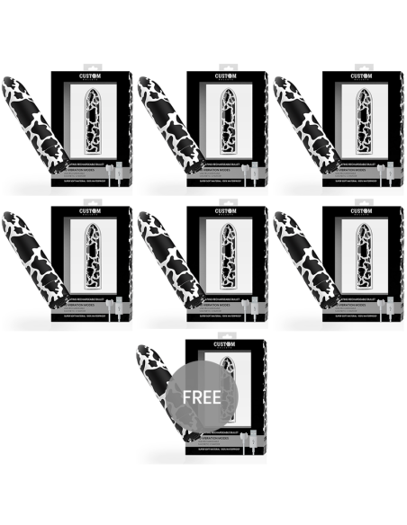 CUSTOM BULLETS - RECHARGEABLE COW MAGNETIC BULLET 10 INTENSITIES 6 1 FREE