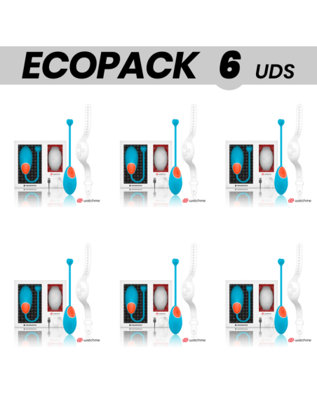 ECOPACK 6 UNITS - WEARWATCH EGG REMOTE CONTROL TECHNOLOGY WATCHME BLUE - SNOW
