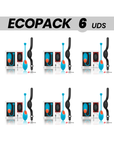 ECOPACK 6 UNITS - WEARWATCH EGG REMOTE CONTROL TECHNOLOGY WATCHME BLUE - JET