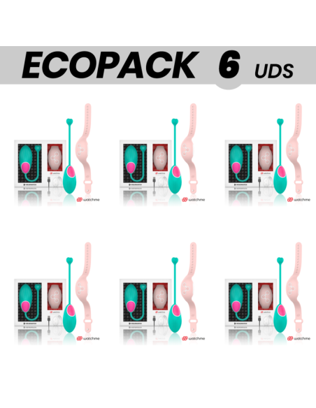 ECOPACK 6 UNITS - WEARWATCH EGG REMOTE CONTROL TECHNOLOGY WATCHME SEA WATER - PINK