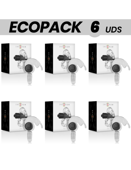 ECOPACK 6 UNITS - INTENSE FRY TRANSPARENT VIBRATOR RING