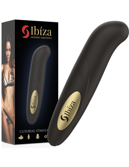 IBIZA - CLIT STIMULATOR USB CHARGER 10 VIBRATION MODES GOLDEN 13 X 2,9