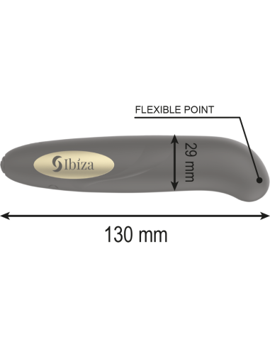 IBIZA - CLIT STIMULATOR USB CHARGER 10 VIBRATION MODES GOLDEN 13 X 2,9