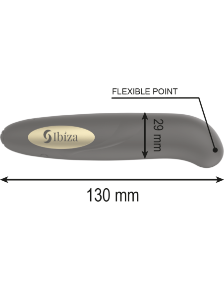 IBIZA - CLIT STIMULATOR USB CHARGER 10 VIBRATION MODES GOLDEN 13 X 2,9