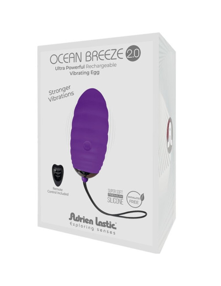 ADRIEN LASTIC - OCEAN BREEZE 2.0 RECHARGEABLE VIBRATING EGG REMOTE CONTROL VIOLET