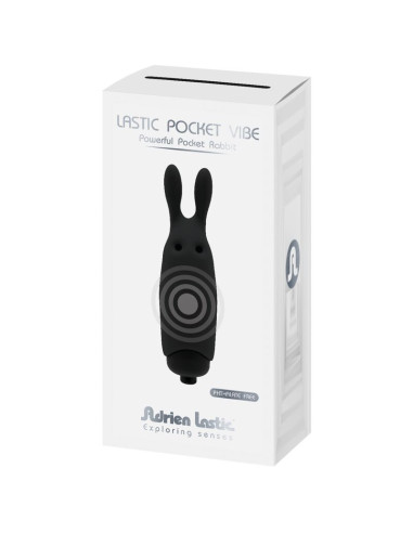 ADRIEN LASTIC - LASTIC POCKET BLACK RABBIT VIBRATOR