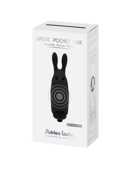 ADRIEN LASTIC - LASTIC POCKET BLACK RABBIT VIBRATOR