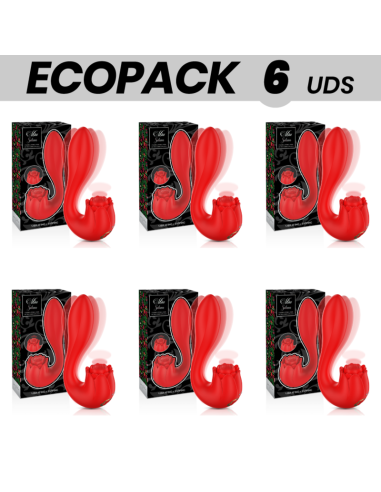 ECOPACK 6 UNITS - MIA SELENA STIMULATOR VIBRATING TAPPING RED