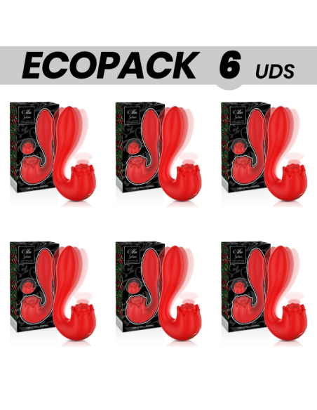ECOPACK 6 UNITS - MIA SELENA STIMULATOR VIBRATING TAPPING RED