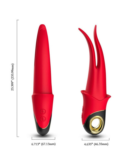 ARMONY - SHADOW VIBRATOR DOUBLE-HEAD TEASING RED