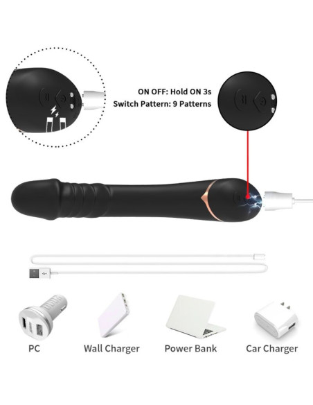 ARMONY - DILDO VIBRATOR SILICONE BLACK