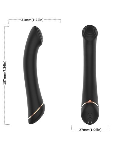 ARMONY - VIBRATOR FALT HEAD SILICONE BLACK
