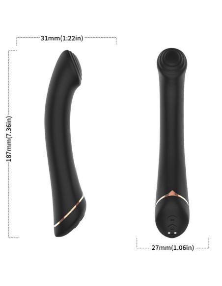 ARMONY - VIBRATOR FALT HEAD SILICONE BLACK