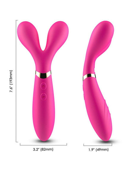 ARMONY - Y-WAND MASSAGER and VIBRATOR DOUBLE HEAD FUCHSIA