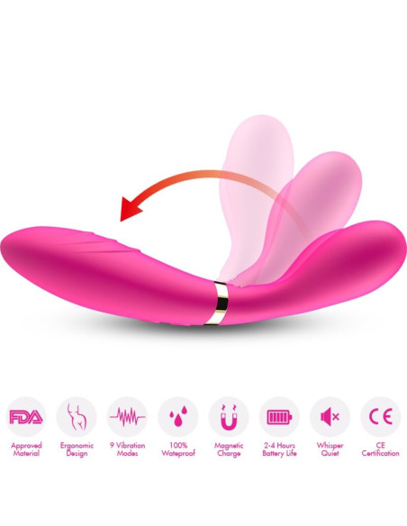 ARMONY - Y-WAND MASSAGER and VIBRATOR DOUBLE HEAD FUCHSIA